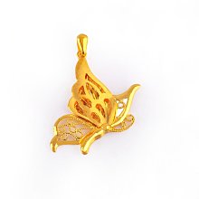 【JHT 金宏總珠寶/GIA鑽石】1.26錢蝴蝶黃金墜子【價格依當日金價計算 (請來電洽詢)】 歷史價格詳細信息