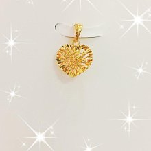 small-@金品，純金立體心型墜子、生日、情人、聖誕禮物，黃金、金飾，純金9999，0.49錢，免運費 歷史價格詳細信息