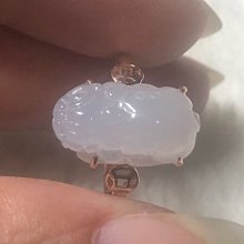 特價不議～昌儒家的翡翠緬甸A貨/天然紫羅蘭吊墜+綠頂珠吊墜～附無刻印18k金扣頭/九尾狐吊墜《附陸證》見光不死的紫/內紋裂無摳 歷史價格詳細信息