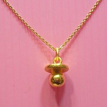 【金飾記錄】【黃金9999】＊【純金鈕扣鑲cz鑽造型墜子項鍊】082 歷史價格詳細信息