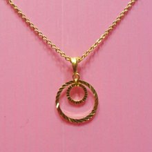 金鍊子 項鍊 金飾 時尚 流行  鈦金 黃金 24K黃金色 宴會 送禮 潮男 型男＜新環珠節節系列＞＊鈦幸福之家＊ 歷史價格詳細信息