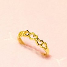 small-@金品，純金串串真心戒指、情人、生日、黃金、金飾，純金9999，0.45錢，免運費 歷史價格詳細信息