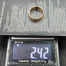 K金戒指 指環 二手 流當 戒子 金戒 K金 K金戒 飾品 鑽戒 2.92g K金回收 免費鑑定 【尺寸】：1.6cm 歷史價格詳細信息