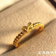黃金女戒指 蝴蝶結 9999純黃金戒指 | 晶漾金飾鑽石JingYang Jewelry 歷史價格詳細信息