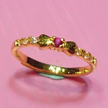 【金飾記錄】【黃金9999】。【純金鑲cz鑽十字花造型戒子067】 歷史價格詳細信息