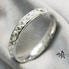 順順飾品--白金戒指--Pt950鉑金幾何多角機刻戒指（大）┃重1.57錢.活動戒圍.對戒款式 歷史價格詳細信息