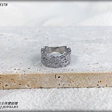 金保全珠寶銀樓(KW176)18K白K金 打結細鑽 戒指(請勿直接下標~國際行情變動調價 請詢問新報價) 歷史價格詳細信息