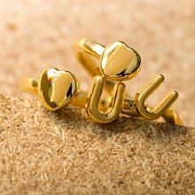 順順飾品--純金戒指--香港6D硬金I♡U戒指┃重0.35錢.戒圍9.5號 歷史價格詳細信息