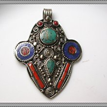 金鑲銀藏傳黃財神銀餅項鏈吊墜 真金白銀項鏈吊墜，黃財神手打千36 歷史價格詳細信息