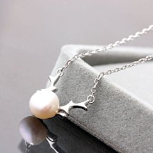 天然淡水珍珠鎖骨項鏈女純銀S925玉髓吊墜送媽媽婆婆的生日禮物 歷史價格詳細信息