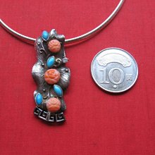 特價【銀工坊  單一價】925純銀典雅天然阿卡珊瑚銀墜~~~給第一標 歷史價格詳細信息