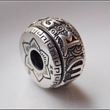 990純銀六字真言梵文轉經筒可轉動單身復古個性男女食指環飾品批 歷史價格詳細信息