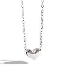 簡約立體愛心吊墜女夏季時尚百搭設計感鎖骨鏈韓版ins冷淡風項鏈 歷史價格詳細信息