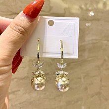 香檳色珍珠耳釘女純銀高級感氣質法式耳環2024年新款潮輕奢耳飾扣 歷史價格詳細信息