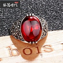 戒指 復古 泰銀 寶石鑲嵌 男女指環 手工雕刻 個性 時尚 大黑天 骷髏 開口可調整 飾品 歷史價格詳細信息