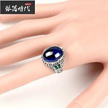 戒指 復古 泰銀 寶石鑲嵌 男女指環 手工雕刻 個性 時尚 大黑天 骷髏 開口可調整 飾品 歷史價格詳細信息