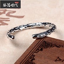 定制純銀手鐲女古法足銀999實心閉口素圈簡約個性氣質母親節禮物 歷史價格詳細信息