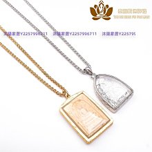 泰國金屬鈦鋼佛牌鏈不掉色不過敏拉絲紋扣吊墜掛鏈男士女士佩戴-沐陽家居 歷史價格詳細信息