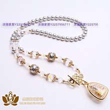 泰國佛牌鏈子灰色珍珠貝鎖骨項鏈女生佛牌吊墜繩白珍珠貝圓珠鏈-沐陽家居 價格比較,價格查詢,歷史價格詳細信息