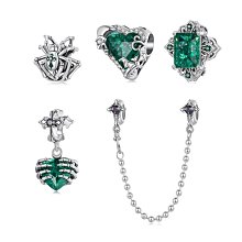 DIY配件 國風綠荷葉蓮花胸針女琺瑯彩銅鍍金鋯石別針珍珠胸花空託 歷史價格詳細信息