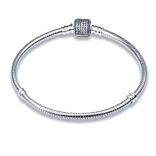 首飾配件#Pandora潘多拉珠子新禧之年固定扣定位扣璀璨之路固定夾DIY手鏈飾品配件 歷史價格詳細信息