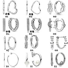 熱銷現貨熱銷#Pandora耳釘S925珠飾愛心耳環多環雙色耳釘耳飾 歷史價格詳細信息