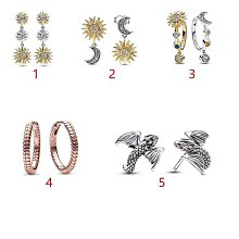 熱銷現貨熱銷#Pandora耳釘S925珠飾愛心耳環多環雙色耳釘耳飾 歷史價格詳細信息