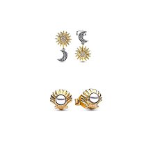 熱銷現貨熱銷#Pandora耳釘S925珠飾愛心耳環多環雙色耳釘耳飾 歷史價格詳細信息