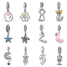 熱銷現貨熱銷Pandora純銀手鏈配件圣誕雪人串珠手鏈配件 DIY飄雪夜景禮品 歷史價格詳細信息