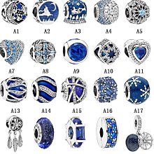 潘多拉， 藍色雪花吊墜， 藍色晶瑩雪花，閃耀冰藍鋯石雪花，7 歷史價格詳細信息