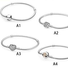 首飾配件#Pandora潘多拉手鏈圓形愛心滿鉆光滑手鏈基礎手鐲手鏈DIY配件 歷史價格詳細信息