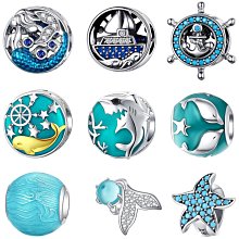 UU代購#Pandora潘朵拉海洋風系列diy硅膠定位隔珠手鏈配件海星貝殼925純銀珠子散珠飾品 歷史價格詳細信息