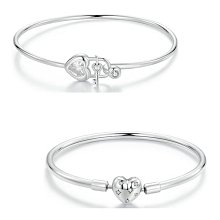 UU代購#Pandora潘多拉S925純銀心形系列迪S尼麥穗翅膀蝴蝶結鑰匙串吊珠子DIY配件 歷史價格詳細信息