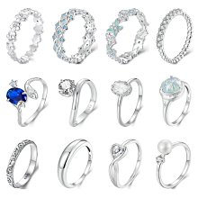 戒指S925純銀靈蛇滿鉆戒指女小眾設計感開口可調節指環簡約百搭食指戒 歷史價格詳細信息