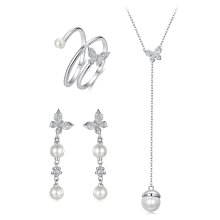 珍珠蝴蝶戒指女法式輕奢復古高級感氣質女生網紅食指指環可調節 歷史價格詳細信息