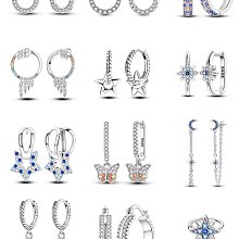 UU代購#Pandora潘多拉超閃鋯石耳環2023新款爆款鍍銀星星耳釘彩鋯耳鉤 歷史價格詳細信息