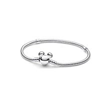 UU代購#Pandora潘多拉鍍銀蛇骨鏈風格手鏈四葉草固定夾式安全鏈DIY串珠吊飾 歷史價格詳細信息