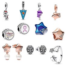 UU代購#Pandora潘多拉幸運四葉草不對稱耳環超閃鋯石耳釘鍍銀彩蝶天使之環耳飾 歷史價格詳細信息