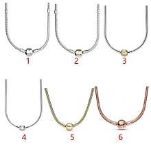 UU代購#Pandora潘多拉鍍銀蛇骨鏈風格手鏈四葉草固定夾式安全鏈DIY串珠吊飾 歷史價格詳細信息