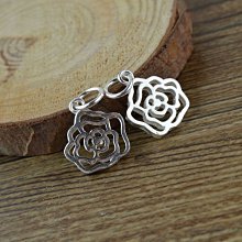 蠟媽銀坊-925純銀15mm鏤空愛心花吊飾 歷史價格詳細信息