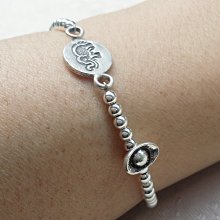 純銀手環 雙圈光面四葉草 銀手鐲 休閒 銀手環 足銀 純銀手鐲 情人節送 學生 女友-玲瓏心飾 歷史價格詳細信息