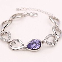 925純銀手鍊水晶之戀女情侶手鐲飾品小眾設計手環禮物學生簡約 歷史價格詳細信息