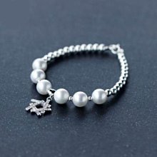 925純銀鑲鑽施家珍珠正圓珠子項鍊女簡約小眾設計感輕奢精緻小紅 歷史價格詳細信息