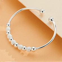 990純銀手鐲年輕氣質日韓簡約時尚推拉女款圓珠櫻花銀鐲子送女友 歷史價格詳細信息