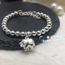 990足銀小兔子十二生肖招財貓銀珠手鏈女2023本命年守護手串禮物-雙喜生活館 歷史價格詳細信息