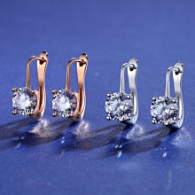 GRA莫桑鑽經典6爪耳環女士耳環結婚訂婚耳環女士配件925銀鍍8k金 歷史價格詳細信息