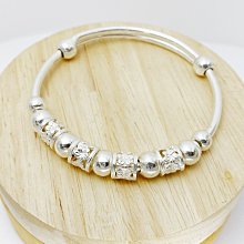 990純銀手鐲年輕氣質日韓簡約時尚推拉女款圓珠櫻花銀鐲子送女友 歷史價格詳細信息