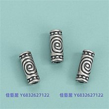 S925純銀DIY串珠手鏈彎管 竹節銀骨小管隔珠水晶項鏈女DIY配飾件-佳藝居 歷史價格詳細信息
