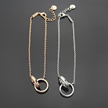 現貨亞金飾品 三環間色帶鉆雙層手鏈 情侶三色三環手鏈套裝明星大牌同款首飾 歷史價格詳細信息