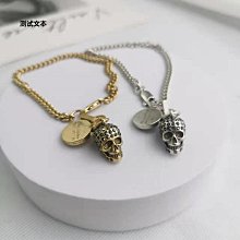 代購麥家新款骷髏頭雙層手鏈男女高級感個性朋克風百搭黃銅鍍金手飾 明星大牌同款首飾 歷史價格詳細信息